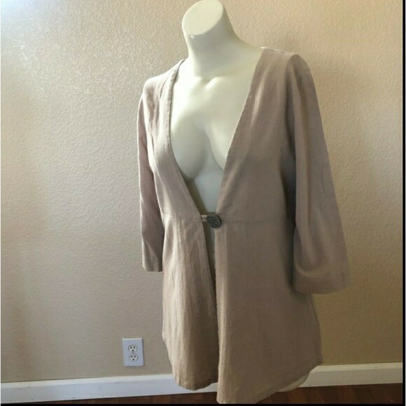 Soft Surroundings Benedetta Gauze Kimono Cardigan Topper Cover-up Top M New - Picture 6 of 8